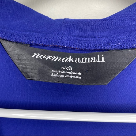 Norma Kamali Royal Blue Soft Draped Cowl Neck Blouse Size S - Picture 2 of 5